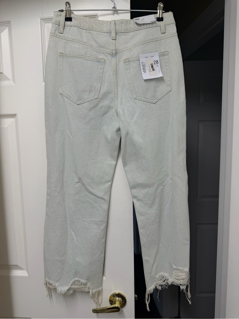 NWT Vervet Flying Monkey High Rise Crop Flare Jeans Light Wash Size 28 - Picture 9 of 15